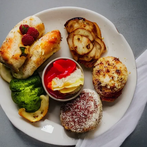 Prompt: professional photo of a plate of delicious!!!!! food