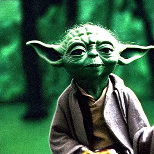 Image similar to yoda performing at woodstock