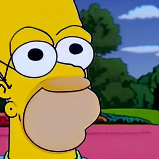 Prompt: a photograph of Homer Simpson in real life