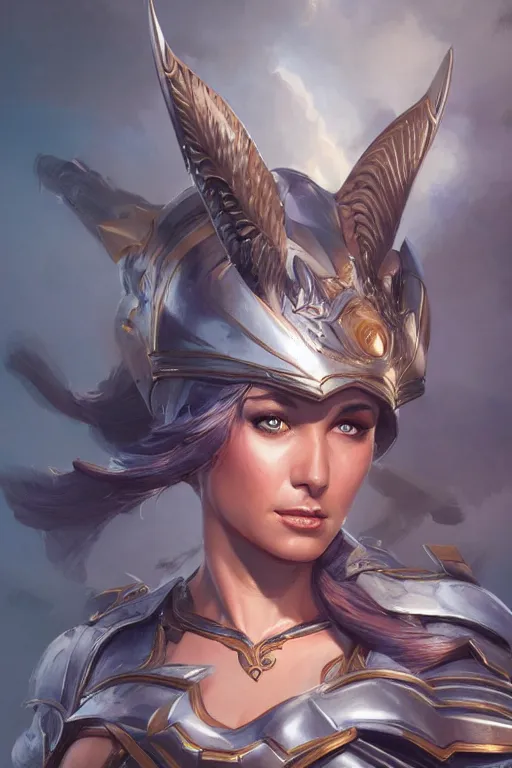 Image similar to amazon valkyrie athena, d & d, fantasy, portrait, highly detailed, headshot, digital painting, trending on artstation, concept art, sharp focus, illustration, art by artgerm and greg rutkowski and magali villeneuve