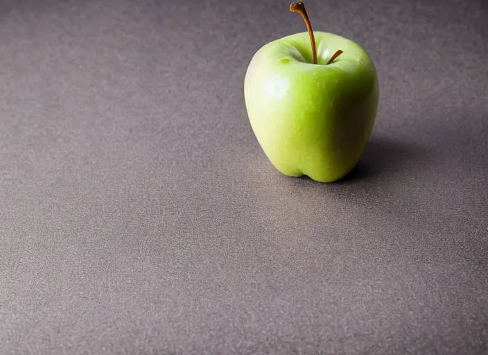 Image similar to photo still of an apple with human teeth, 8 k, studio lighting bright ambient lighting key light, 8 5 mm f 1. 8