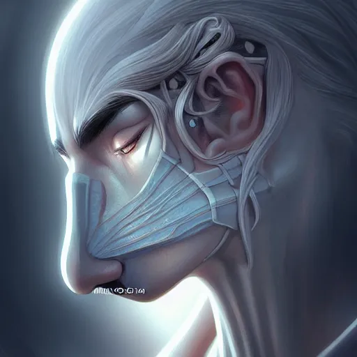 Prompt: giant nose sucking up humans , intricate, elegant, highly detailed, centered, digital painting, artstation, concept art, smooth, sharp focus, illustration, artgerm, anime, kyojin no hoshi