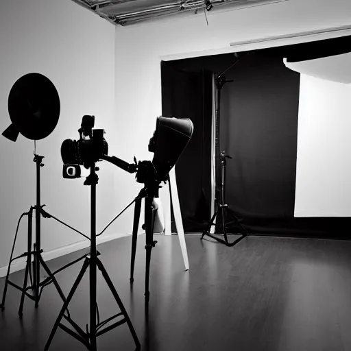 Prompt: an iterior of a photographer studio