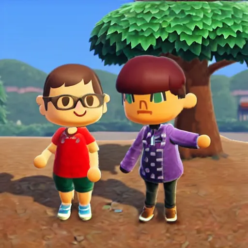 Prompt: Animal Crossing characters in GTA V