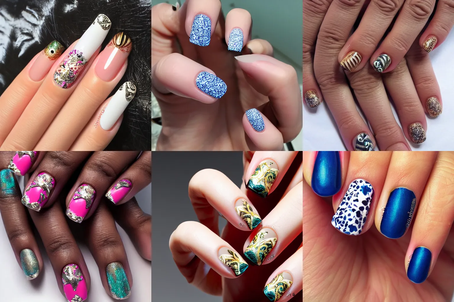 Prompt: award winning nail art, exotic, sculptural, high-detail, 8k