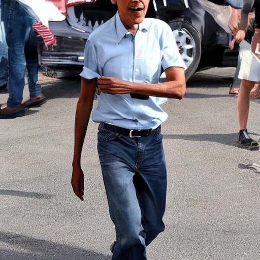 Image similar to barack obama wearing ripped jeans