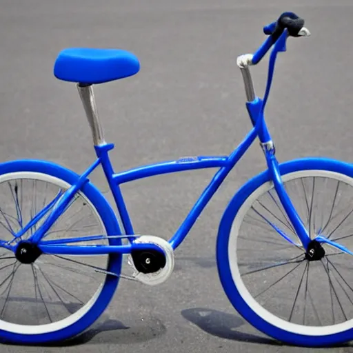 Prompt: a blue unicycle,