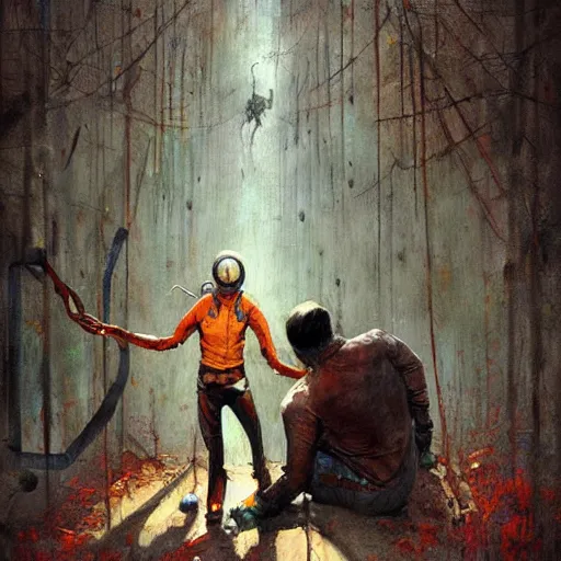 Image similar to half - life 3 concept art painting by esao andrews