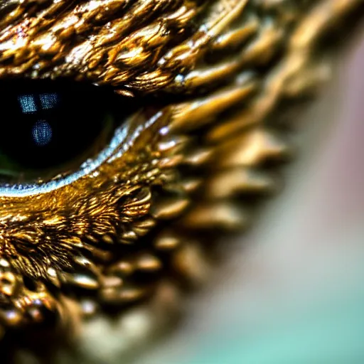 Prompt: a close up a dragons eye