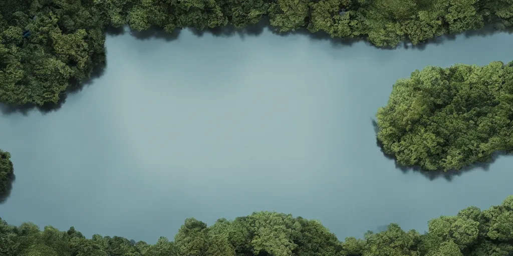 Image similar to a very high resolution image from a new movie, upside - down and criss - cross river, beautiful scenery, photorealistic, photography, directed by wes anderson