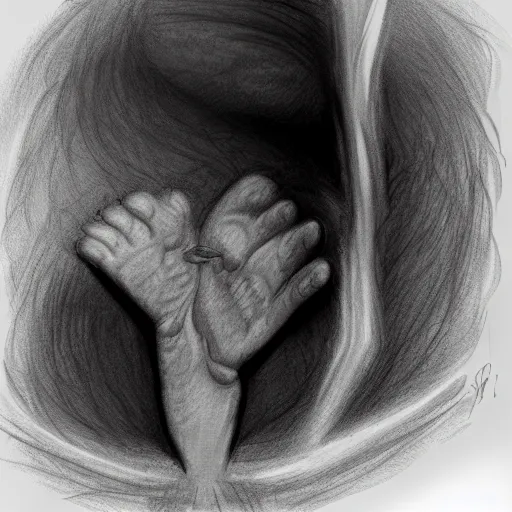 Image similar to Sketch of soul leaving body after stubbing toe, hurting, OUCH