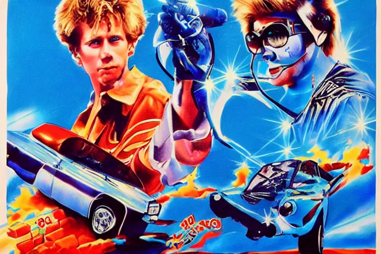 Prompt: artwork in the style of 80's movie poster airbrushing