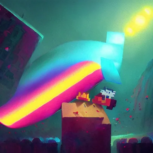 Image similar to Nyan cat, by greg rutkowski