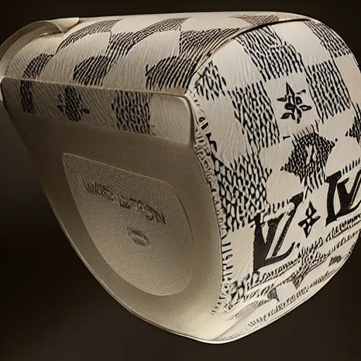 louis vuitton toilet paper, intricate, sharp focus