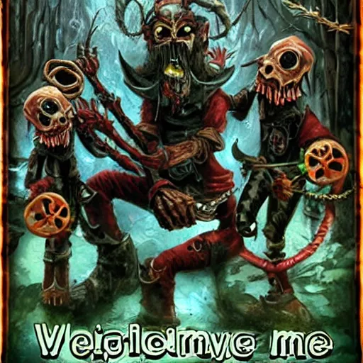 Image similar to angry machine elves, horror, scary, evil