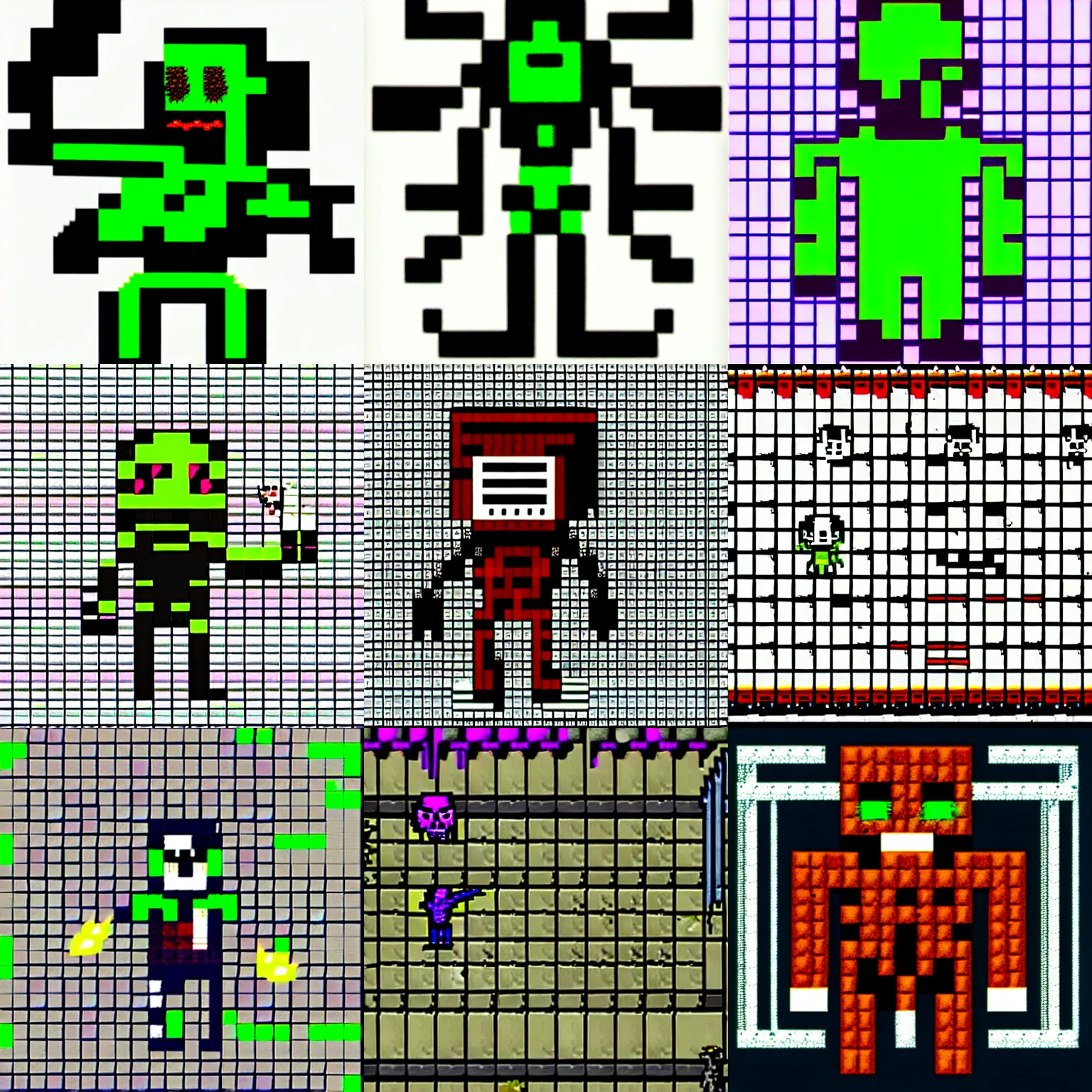 Prompt: a zombie sprite, from roguelike rpg game, msxotto, undeadpeople, beautiful and complex pixel art, no black lines, very detailed, white background