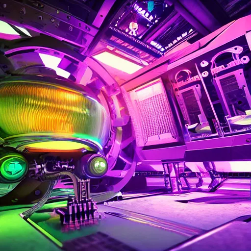 Image similar to album art, tripmachine, album is called tripmachine, photo of a huge futuristic dieselpunk machinery inside a computer, 8 k, fluorescent colors, halluzinogenic, multicolored, exaggerated detailed, front shot, 3 d render, octane