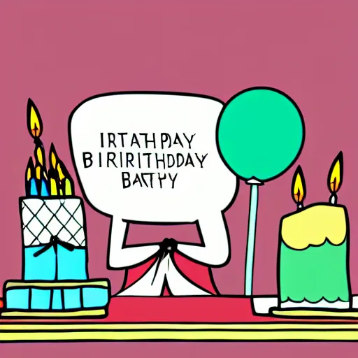 Prompt: the absolute despair of a birthday party, digital vector, flat colors, svg