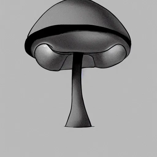 Image similar to grayscale void mushroom creature, pokemon, hayao miyazaki, digital illustration