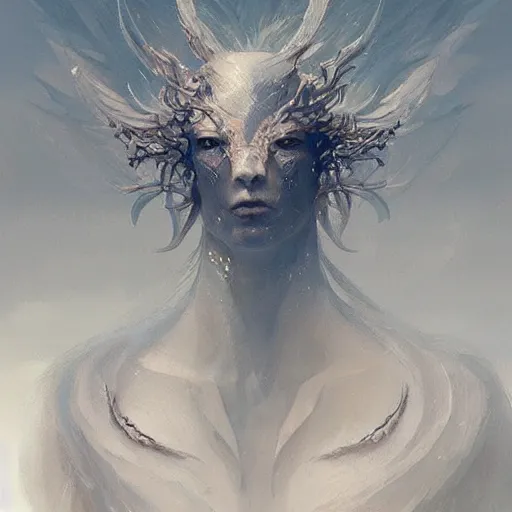 Image similar to a beautiful new creature from folklore, clear detailed view. ethereal fantasy art by greg rutkowski