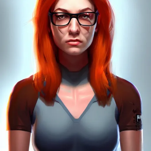 Image similar to gordon freeman as a woman, hd shot, concept art, artstation, by artgerm