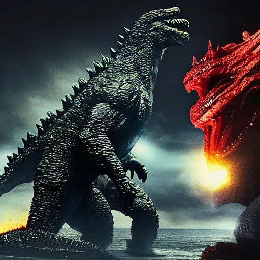 Prompt: godzilla vs cthulhu epic cinematic