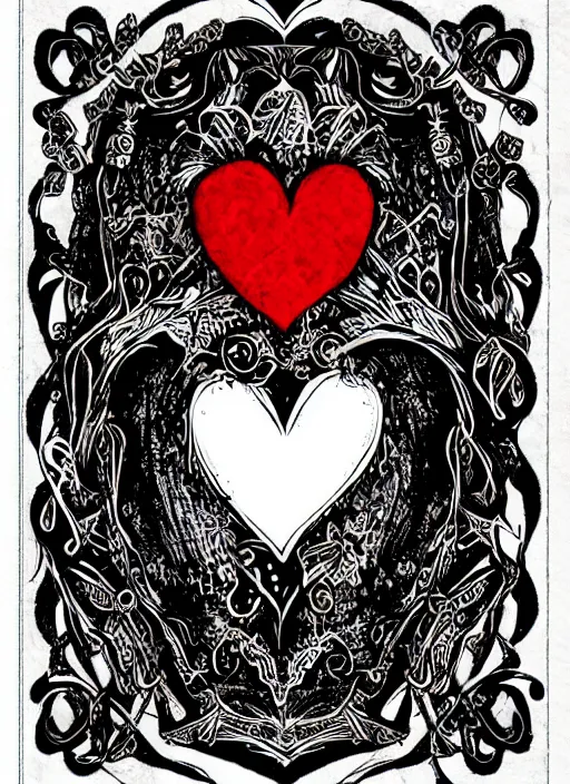 Image similar to goth valentine's day card design, romantic, intricate, hot topic, black bleeding stylized heart