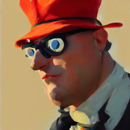 Image similar to greg manchess portrait painting of doctor eggman, medium shot, asymmetrical, profile picture, organic painting, sunny day, matte painting, bold shapes, hard edges, street art, trending on artstation, by huang guangjian and gil elvgren and sachin teng