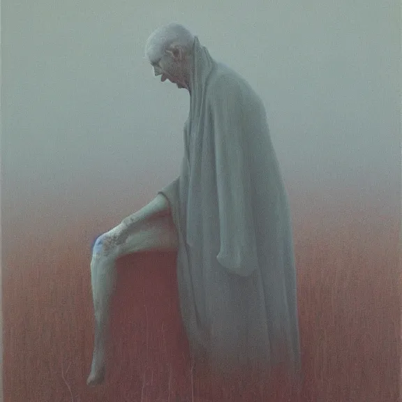 Image similar to a Painting representing the loss of memory, Zdzislaw Beksinski, Ivan Seal, The Caretaker, Leyland Kirby