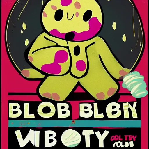 Prompt: mr,. blobby, obey poster