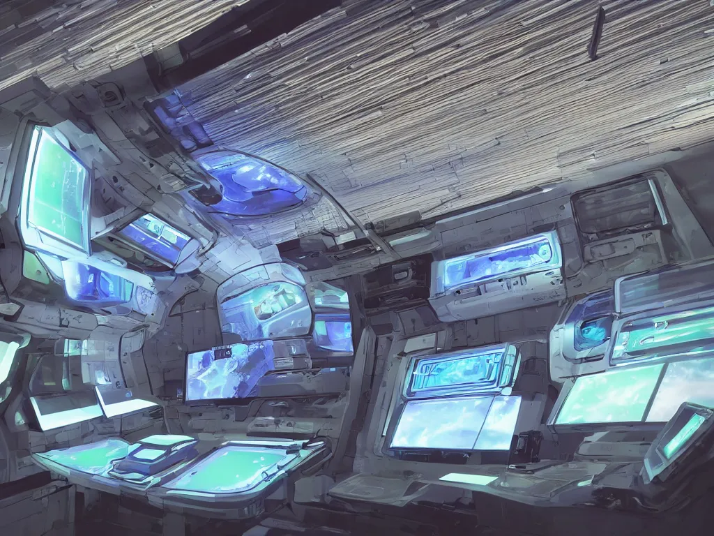 Image similar to visor with curved translucent screens projecting detailed sci - fi art ( 2 0 4 2 ), pixel perfect photograph, high contrast, volumetric lighting, thin glowing lights, chair, users, pair of keys