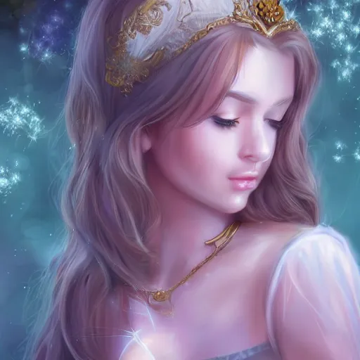 Image similar to realistic beautiful gorgeous natural cute, fantasy, elegant, lovely, princess girl, art drawn full hd, 4 k, highest quality, in artstyle by professional artists wl, kawaii