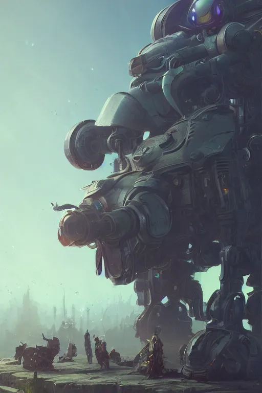 Prompt: mech prince, highly detailed, dscifi, fantasy, highly detailed, digital painting, trending on artstation, concept art, sharp focus, illustration, global illumination, shaded, art by greg rutkowski and simon stalenhag