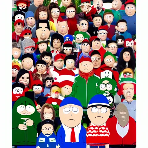 Prompt: where's wally south park