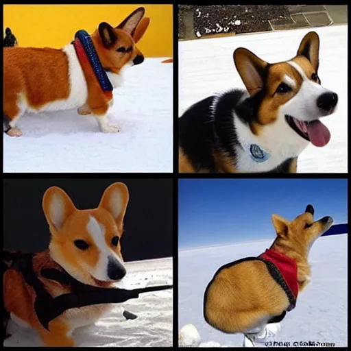 Image similar to space corgis