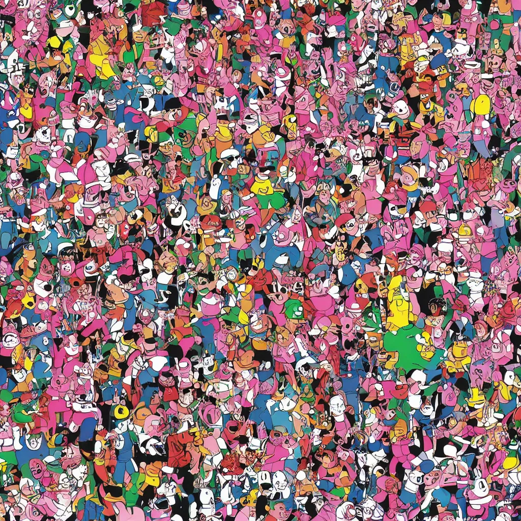 where-s-waldo-duffy-duck-pink-panter-on-a-futuristic-stable