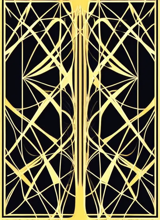 Image similar to symmetrical, award - winning painting, abstract, gold and silver shapes, rectangles, geometry, elegant, luxurious, beautiful, pitch black background, dali