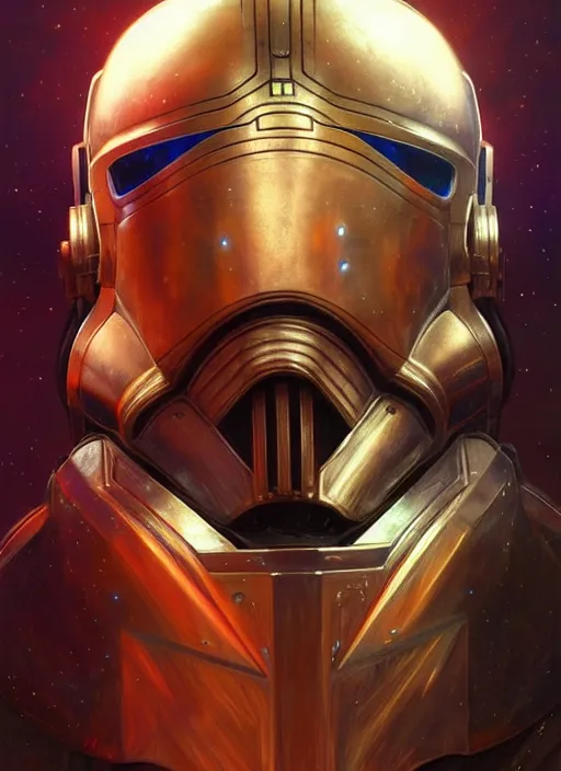 Prompt: steam punk star wars helmet, star wars, beautiful glowing lights, sci - fi, stunning, intricate, elegant. highly detailed, digital painting. artstation. smooth. sharp focus. illustration. art by artgerm and greg rutkowski and alphonse mucha