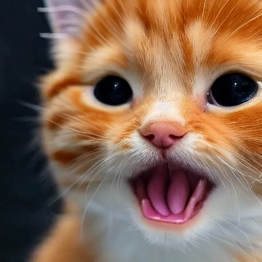 Prompt: cute fluffy orange tabby kitten, award winning