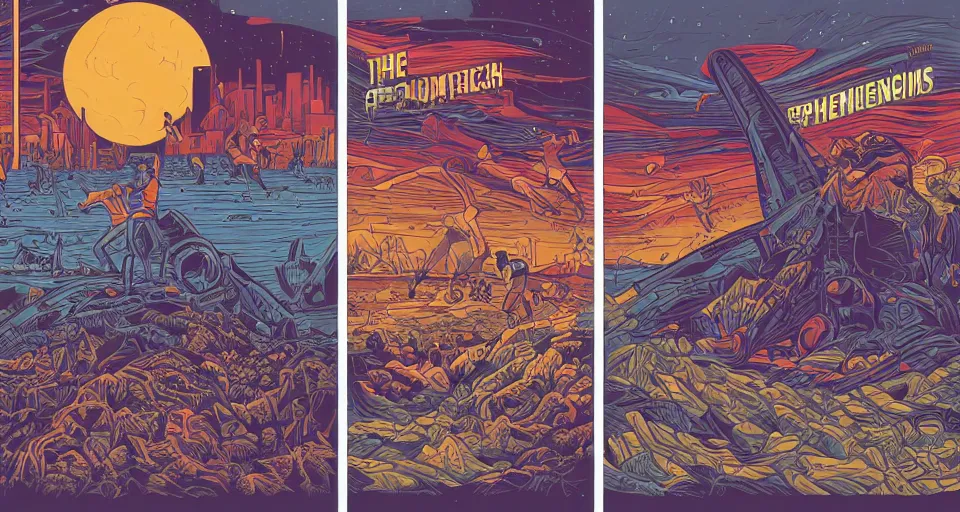 Image similar to the two complementary forces that make up all aspects and phenomena of life, by dan Mumford