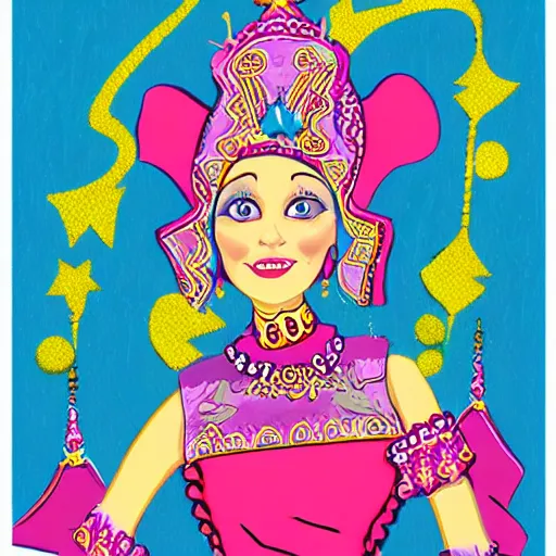 Prompt: digital illustration from I Dream of Jeannie