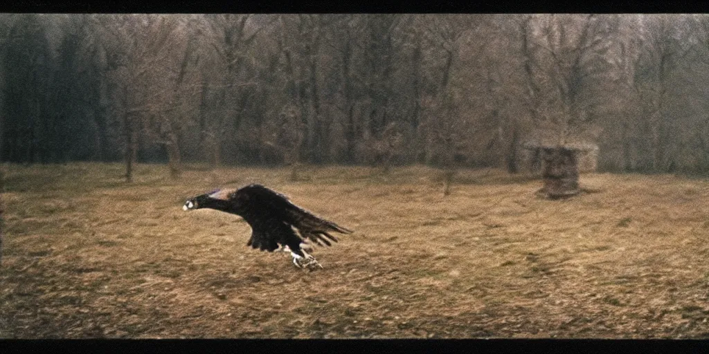 Prompt: detailed medium format photo, polaroid still from tarkovsky movie, a falcon escapes the falconer, haze, high production value, intricate details, 8 k resolution, hyperrealistic, hdr, photorealistic, high definition, tehnicolor, award - winning photography, masterpiece, amazing colors