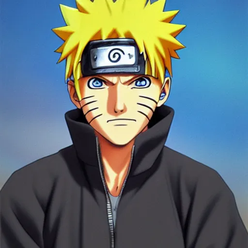 Image similar to Realistic portrait of Naruto Uzumaki from the anime Naruto