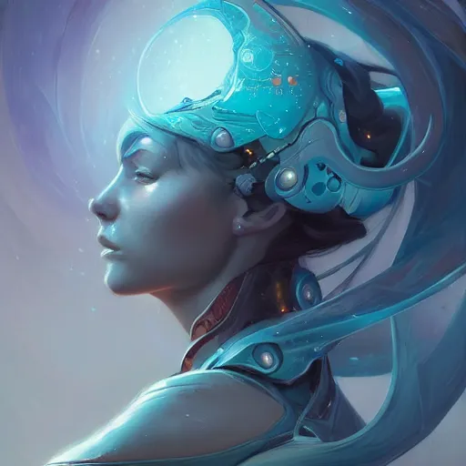 Image similar to portrait of a beautiful cybernetic emanation, side profile, by pete mohrbacher and artgerm and wlop, digital art, highly detailed, intricate, fantasy, mystical, Trending on Artstation HQ, deviantart, unreal engine, 4K UHD image