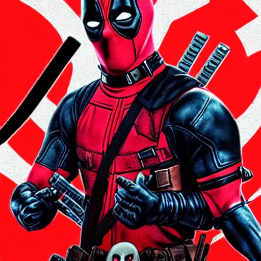Image similar to deadpool as a ghostbuster in the movie ghostbusters