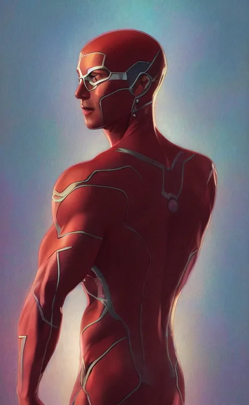 Prompt: Vision, marvel comics, male, man, highly detailed, digital painting, artstation, standing, facing camera, concept art, smooth, sharp focus, illustration, art by artgerm and alphonse mucha, high definition digital art, dramatic lighting, in the style of ilya kuvshinov and Ross tran