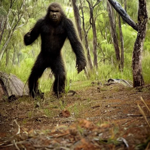 Image similar to National Geographic photo of Sasquatch in the Australian bush