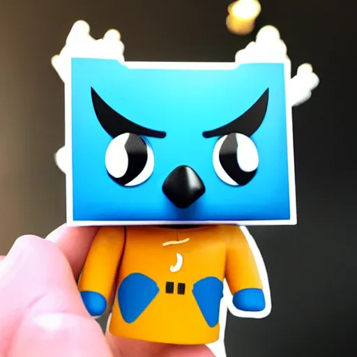 Image similar to twitter logo as pop figure