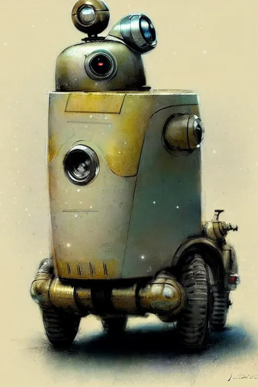 Image similar to ( ( ( ( ( 1 9 5 0 s retro future android robot dumptruck. muted colors., ) ) ) ) ) by jean - baptiste monge,!!!!!!!!!!!!!!!!!!!!!!!!!