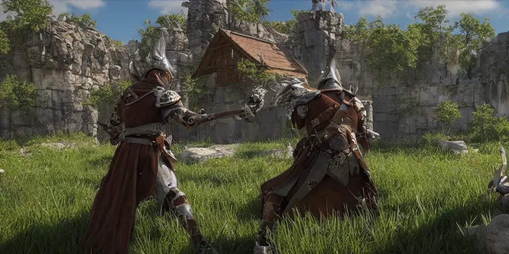 Image similar to first person dnd rpg in unreal engine 5 highly detailed realistic render